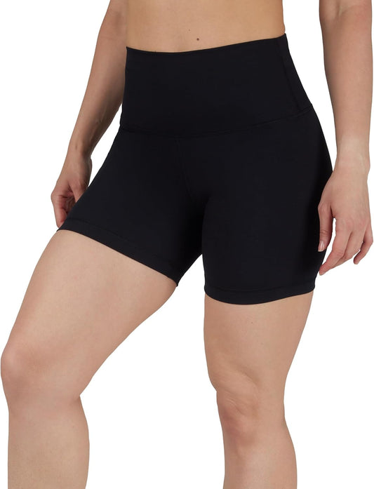 Womens 5”, 7” High Waisted Biker Shorts Squat Proof Workout Yoga Short 2 Pack